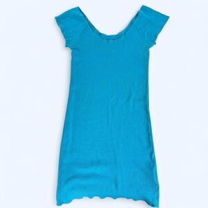 Decree Teal Color Women's Long Shirt Short Sleeves, Size S Excellent Condition